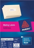 AVERY 959004 L7163 LASER LABELS ADDRESS 14 PER SHEET WHITE PACK 100