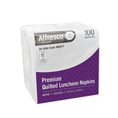 Alfresco Napkin Quilted Lunch 14 Fold White 100PK