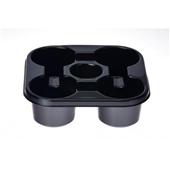 Anchor Drink Tray 4 Cup Black PET 200ctn