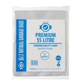 Austar Garbage Bag 55L Transparent Clear 50PK