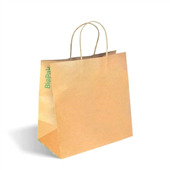 Biopak Brown Paper Bag Twist Handle Large 250ctn
