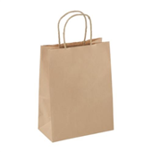 Brown Paper Bag THandle Junior 275X205Cm 10Pk