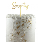 Cake Topper Acrylic Gold Seventy