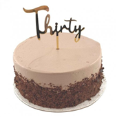 Cake Topper Acrylic Gold Thirty
