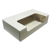 Castaway Box Small Pastry Window White 150Ctn