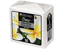 Castaway Napkin Dinner Elegance Redi Fold White 500CTN