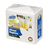 Castaway Napkin Dinner Elegance White 50PK