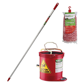 Cleaning Kit  Mop  Bucket Combo Red