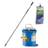 Cleaning Kit  Mop  Bucket Combo Blue