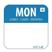 Dissolvable Label Monday 25mm 1000 Roll