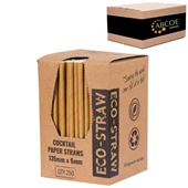 Eco Straw Cocktail Paper 3PLY Kraft 2500CTN