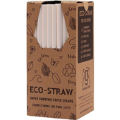 Eco Straw Super Smoothie Paper White 5ply 1000Ctn