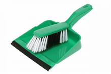 Edco Dust Pan and Brush Set Green