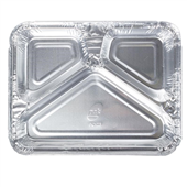 FOIL TRAY 123 550ML 3 COMPARTMENT TRAY 500CTN