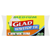 Glad Kitchen Tidy Bags Wavetop Tie Med 27L 50PK
