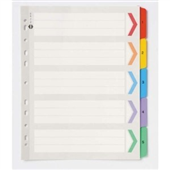 MARBIG 36150 DIVIDERS INDEX EXTRA WIDE A4 COLOUR 15 TAB