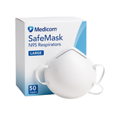 Medicom SafeMask N95 Disposable Face Mask Large 50 Pack