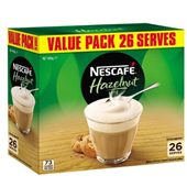 Nescafe Single Serve Coffee Sachets Hazelnut Latte 26 Pack