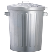 Oates Bin Galvanised With Lid 55L