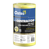 Oates Contractor Extra Thick Wipes Roll 45m 90 Wipes Yellow