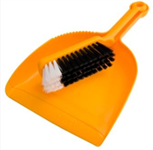 Oates Dustpan and Bannister Set Yellow