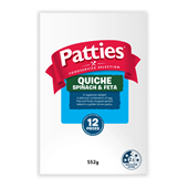 Patties Quiche Party Spinach  Feta 12PK