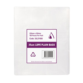 Poly Bag 10x8 255x205mm 35UM 100 Pack