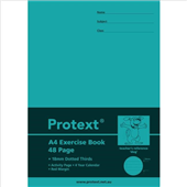 Protext Exercise Book Dotted Thirds 18mm A4 48 Page
