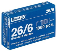 RAPID 266 6MM STAPLES BOX 1000