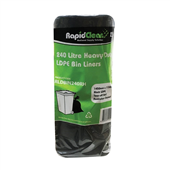 RapidClean Garbage Bag 240L Heavy Duty Black 25Roll