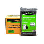 RapidClean Garbage Bag 54L Medium Duty Black 50PK