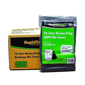 RapidClean Garbage Bag 73L Heavy Duty Black 25PK 10CTN