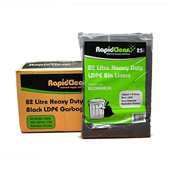 RapidClean Garbage Bag 82L Heavy Duty Black 25Pack