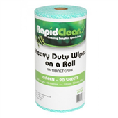 RapidClean Wipes Heavy Duty Roll 90SH Green