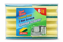 Real Clean Grip Sponge Scourer 6pk