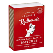 Redheads 90 Safety Matches 50mm 3PK