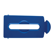 Rubbermaid Slim Jim Station Blue Lid Paper Slot 2007890