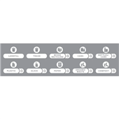 Rubbermaid Slim Jim Station Label Kit