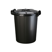 Sabco Bin Black EnviroPlastic with Lid 45L