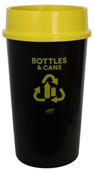 Sabco Bin Recycling Bottles  Cans Yellow Lid 60L