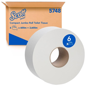 Scott Toilet Tissue Jumbo Compact 1ply 600m 6CTN
