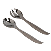 Silver Plastic Salad Servers 2PK