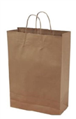 Small Brown Paper Twisted Handle 350x260mm 10Pack