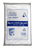 Tailored Garbage Bag 120L Heavy Duty Natural 50 Pack