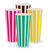 Tailored Paper Cup 24oz Candy Stripe 500CTN