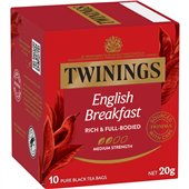 Twinings English Breakfast Envelope Tea Bags 10PK 12CTN