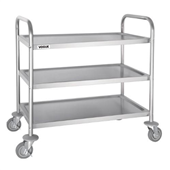 Vogue Stainless Steel 3 Tier Trolley