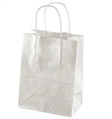 White Paper Bag Twist Handle 2 14x16cm 50 Pack