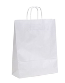 White Paper Bag Twisted Handle Small 350x260mm 10 Pack